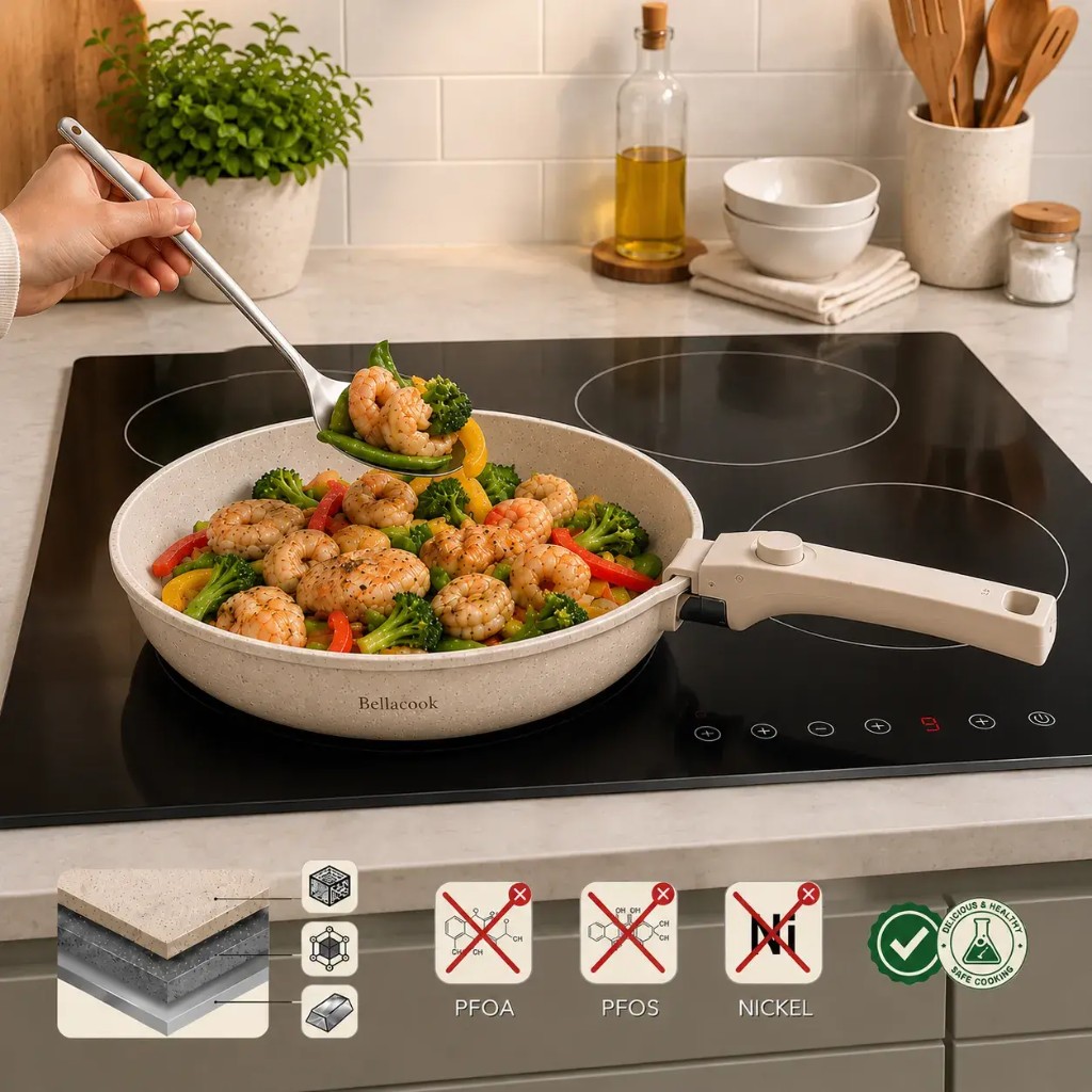 Superficie granito premium Bellacook facile da pulire